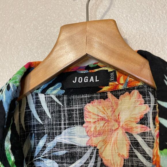 Jogal 2 Piece Hawaiian Set Tropical Floral Print Button Up Top & Short Size 3XL - Picture 9 of 16